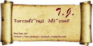 Turcsányi József névjegykártya