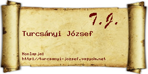 Turcsányi József névjegykártya