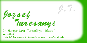 jozsef turcsanyi business card
